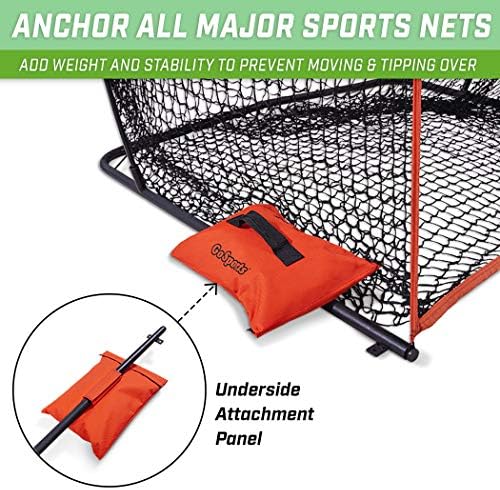 Gosports Sport Net Sandbags Conjunto de 4 âncoras ponderadas para redes de beisebol, gols de futebol, redes de golfe, redes de futebol,