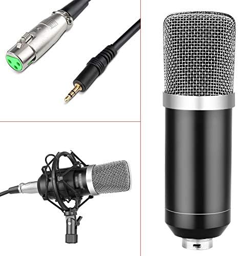 GFDFD 700 Microfone de condensador 3,5m com fio Wired Karaoke Recording Ajuste Suspensão Microfone Armado de tesoura Stand com montagem