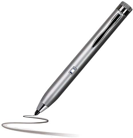 Navitech Silver Mini Fine Point Digital Active Stylus Pen compatível com o Lenovo Chromebook S330