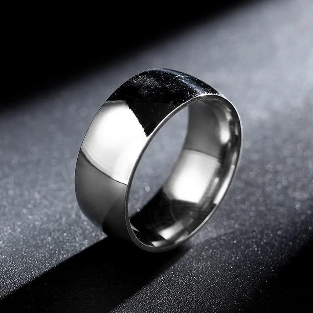 Ttndstore 4mm 6mm Silver 316l Rings Aço de aço anéis para mulheres e MEN-80469