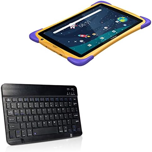 Teclado de onda de caixa compatível com Prestigio SmartKids UP - Teclado Slimkeys Bluetooth, teclado portátil com comandos integrados