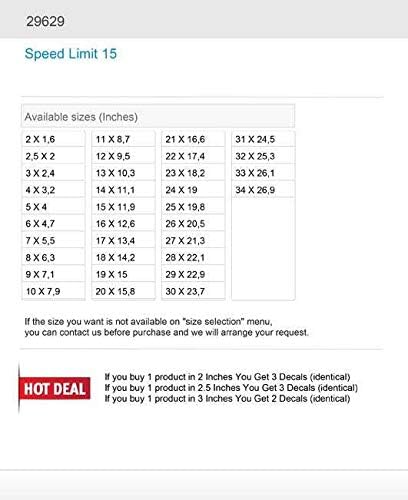 Adesivos dt decalques limite de velocidade de decalque 15 24 x 19