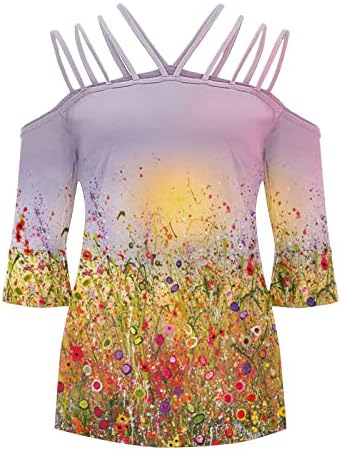 Camiseta da blusa Yayiya para fêmea de peças de outono feminino GRAPHIC GRAPHIC LOLHE ​​FIL FIT CHAVE 6H 6H