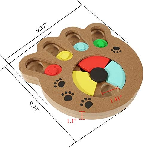 MOGOKO WOODEN Interactive Puppy Dog Cat alimentador, Seek-a-Tree Tree Pet Mental Stimulação Mental Brinquedos de quebra