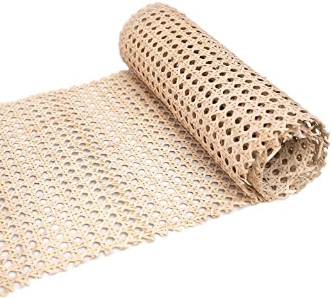 T'furni Natural Rattan Cane Webbing Roll for Home Decor - Kit de reparo de cadeira de vime - Rolo de vime de tecido - Suprimentos de