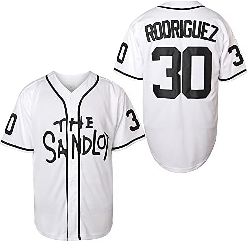 The Sandlot Benny Jersey 30 'The Jet' Rodriguez Shipts Palledoud Yeah-Yeah McClennan 3D Print Movie Baseball Jersey