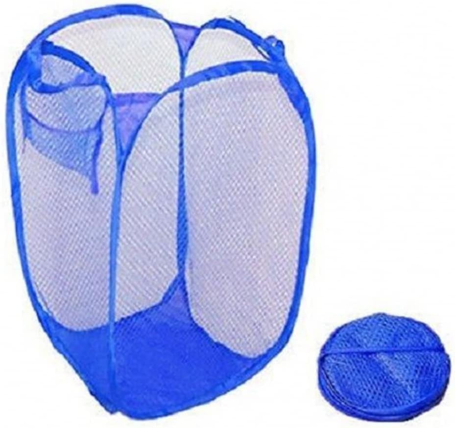 U-M Pulabofolderable Laundry Bag Mesh Pop-up Laundry Tester com bolso lateral e alças de lavagem de cesto de cesta de cesto cesto