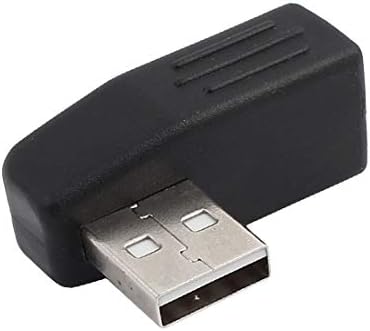 NOVO LON0167 Black Right And Angle ângulo USB 2.0 Eficácia confiável Tipo A Masculino para fêmea M/F Conversor de conector do adaptador