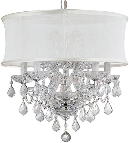 Brentwood 6 Lustre Lightier Acabamento: Chrome Polido, Cristal Tipo: Espectros Swarovski