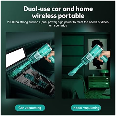 Mini pó automático portátil, pó de pó automático, pó de carro sem fio, 29000pa Super Sucção ； pode ser usado em casa, carro