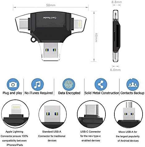 BOXWAVE SMART GADGET COMPATÍVEL COM ACER SWIFT 3 OLED - AllReader SD Card Reader, MicroSD Card Reader SD Compact USB