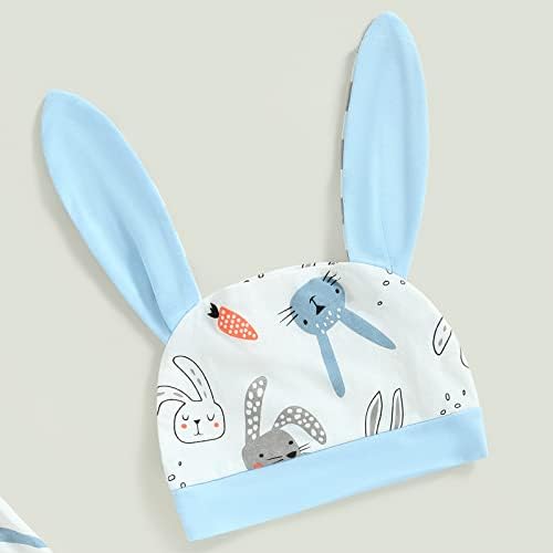 MENINO BEBY GIRN MENINA Páscoa de Páscoa Bunny Bunny Macacão Macacão minha primeira roupa de Páscoa com chapéu de ouvido de coelho