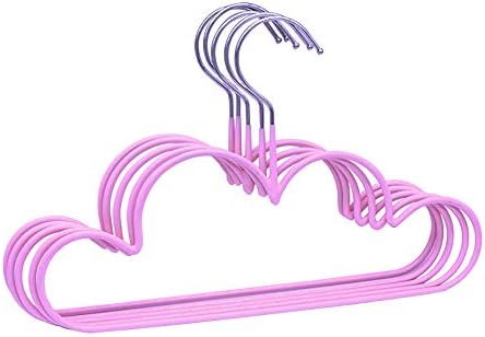 20 Pack Cloud Hanger Baby Hanger Haber Pvc Dipped Non Slip Slip Small Hanger Pink Indoor Airer