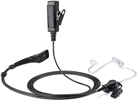 Fone de ouvido Hyshikra walkie-talkie, fone de ouvido de vigilância de tubo de bobina acústica com PTT e micro