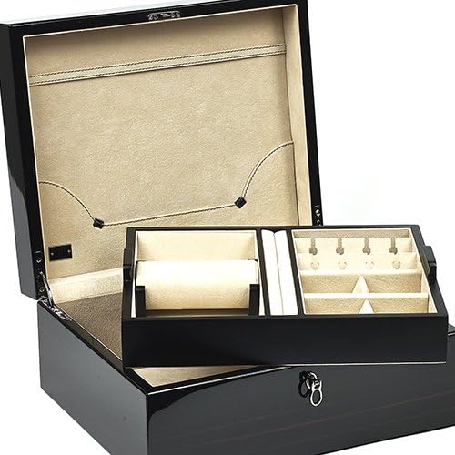 BELLO COLLEZioni - Florentino Men/Women's Polishd Luxugo italiano Made Box para punhos, relógios e anéis.