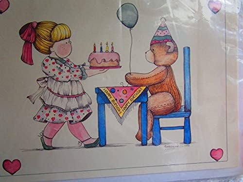 Feliz Aniversário Teddy Cross Stitch Card Padrão