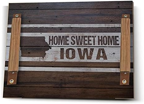 Corações Kindred 20,5 x16 Bandeja de paletes de estado de madeira de Iowa.
