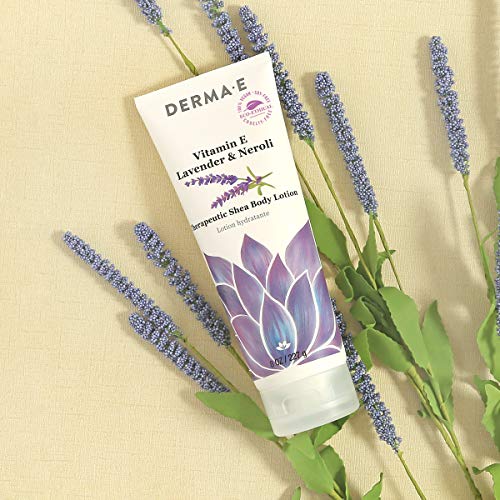 Derma-e Vitamina E lavanda e Neroli Loção corporal terapêutica Shea-todo hidratante natural para a pele seca-creme hidratante livre