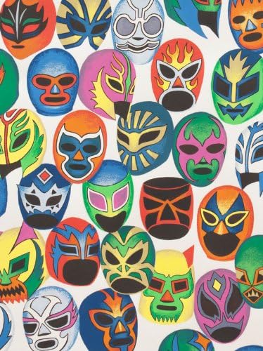 Máscaras de Peleá Lucha Libre Alexander Henry Fabric - por meio quintal, multi