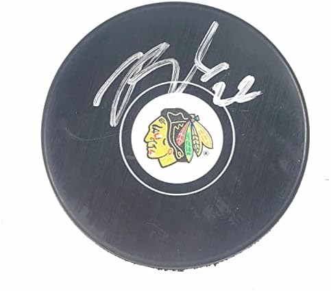 Ryan Carpenter assinou hóquei Puck PSA/DNA Chicago Blackhawks autografados - Pucks autografados da NHL