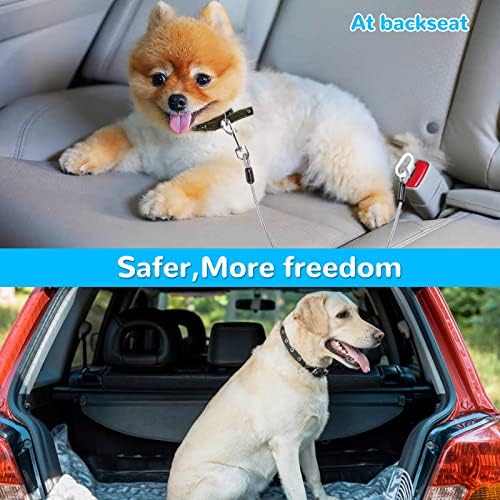 Restrição do cinto de segurança do chicote de carros de cachorro, sem mancha de animais pesados ​​com cinto de segurança para