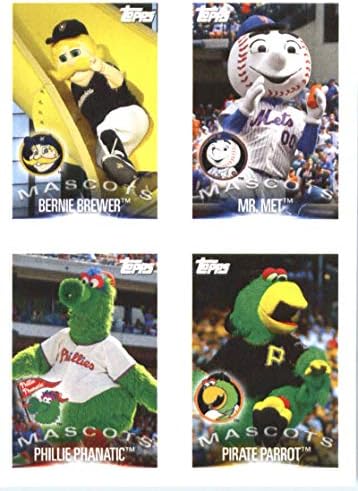 2019 TOPPS MLB STETERS 183/17/200/207 Bernie Brewer/MR. Met/Phillie Phanatic/Pirate Parrot/Stephen Piscotty Mascots
