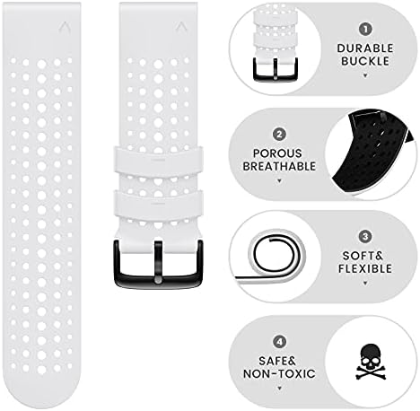 Notocity 26mm Silicone Watch Band para Fenix ​​5x Fenix ​​7x Fenix ​​6x/6x Pro/5x Plus/Tactix 7 Pro/Enduro 2