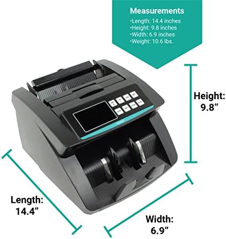 Kolibri Money Counter Machine - 1.500 notas por minuto, detecção de falsificação avançada, criada em minutos, garantia