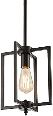 Luminária pendente da fazenda industrial, metal mini acabamento preto fosco iluminação de teto de lanterna rústica, luz de penduramento