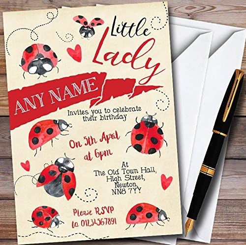 O card zoo vinatge ladybird personalizado convites para crianças