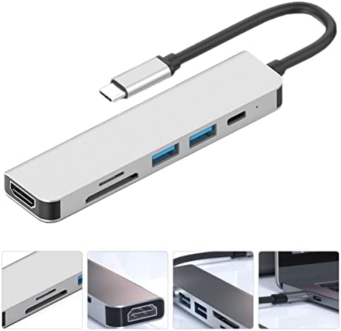 Solustre USB Hub 3pcs Adaptador multifuncional Lapto do tipo Dongle Laptops Multiporto de alumínio e compatível com o conversor de