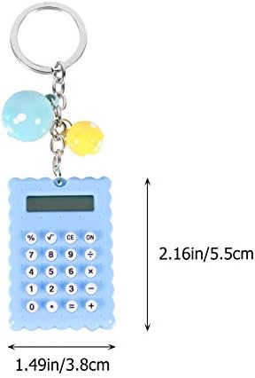 Calculadora de chaveiro de chaves do nuobesty Kids com fivela-chave, calculadora de bolso do aluno calculadora de cores de colorido