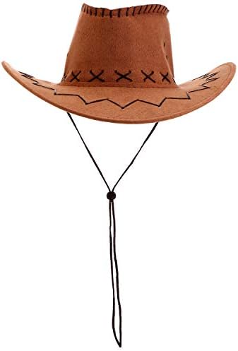 Capéu de cowboy ocidental de cetim com bandana 6 set chapéus de festas cowboy bandannas pack western faux felt chapéu