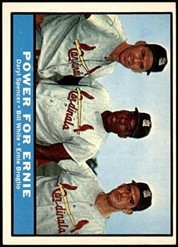 1961 Topps 451 Power para Ernie Daryl Spencer/Bill White/Ernie Broglio St. Louis Cardinals NM Cardinals