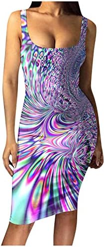 Vestidos de clube sexy de seryu para mulheres tinta de tie de verão bodycon vestido de tanque midi vestido casual redondo pescoço