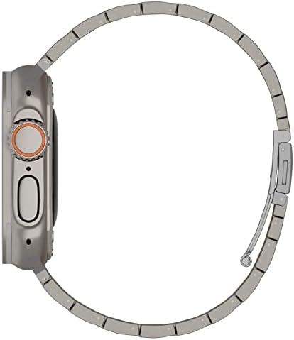 LDFAS Compatível para Apple Watch Ultra Band 49mm Titanium Metal Metal Link Bands Substituição de pulseira para Iwatch