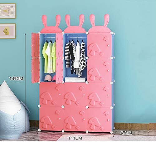 Guarda de armário infantil, moderno closet modular de pano simples organizador infantil rack de vestuário de plástico para quarto