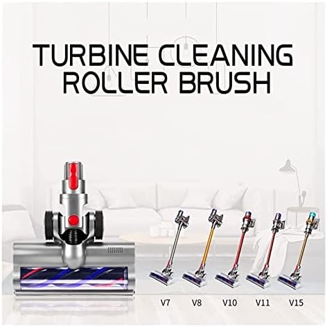 Compatível para Dyson V7 V8 V10 V11 V15 A aspirador de pó com 4 luzes LEDs Motor Head Turbo Brush Cleaner para pisos e tapetes