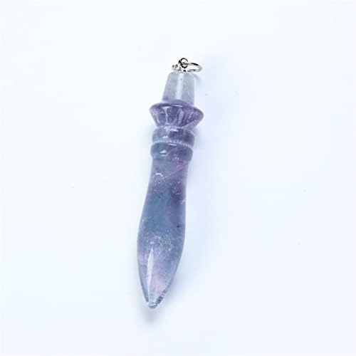 Fluorita natural 7 cores camada de pedra energia cristal reiki pendulum 7 contas de chakra desmaiar jóias de amuleto