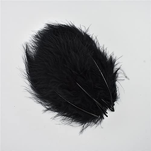50 PCS Feathers de faisão preto para artesanato decoração de festa de casamento galo de ganso Avestruz Feather DIY Acessórios