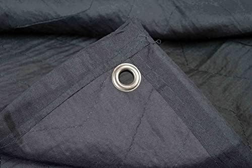 MyTee Products Greito de som grande 96 x 80 - Bergo de amortecimento de som preto - Material de mistura de algodão/poliéster