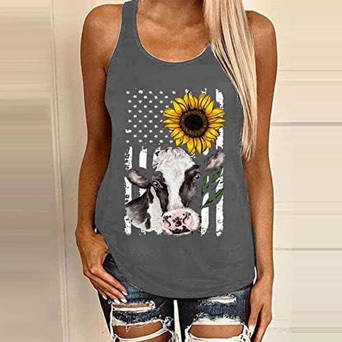 Panoegsn Womens Tank Tops 4 de julho Patriótico T camisetas