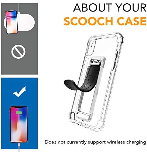 Caso de Kickstand de Wingman Scooch para iPhone X/XS Case [Proteção de gota de 10 pés] [Stand bidirecional] Tampa de telefone protetora,