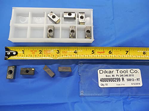 10pcs New Dikar Tool Co. MT10319 DT62 Inserções de carboneto DTC 50813-RT Indexível