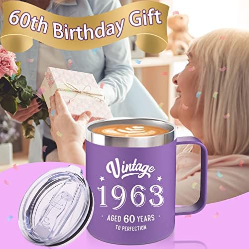 Bdaypção 60º Birthday Gifts for Women, Girando de 60 anos de aniversário, 60º presente de aniversário para ela,