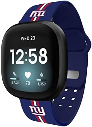Time de jogo New York Giants HD Watch Band Compatível com Fitbit Versa 3 e Sense