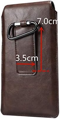 Capa de clipe de cinto de couro universal, capa de cintura casual slim utral, capa de bolsa de correia celular compatível com estojo