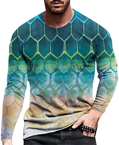 Wocachi Soldier Slave Long Slave Camisetas para homens, Fall Winter Fashion 3D Novidades gráficas Tops Treina de ginástica Tshirt