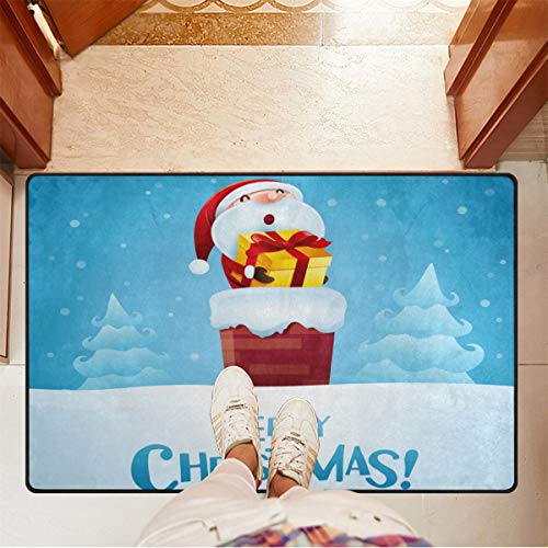 Sr. Xzy Christmas Papai Noel Papai Noomatwelcle Mat Anti-Slip Lock Water Area Rug for Banheiro Tapete da porta da frente Mate