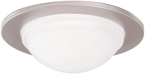 Halo 5054Ps de 5 polegadas de banho de chuveiro com lente de vidro de queda, branco